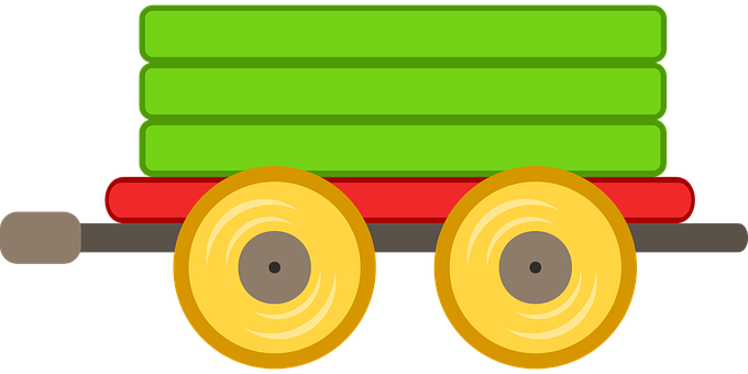 Colorful Cartoon Train Carriage PNG