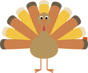 Colorful Cartoon Turkey Clipart PNG