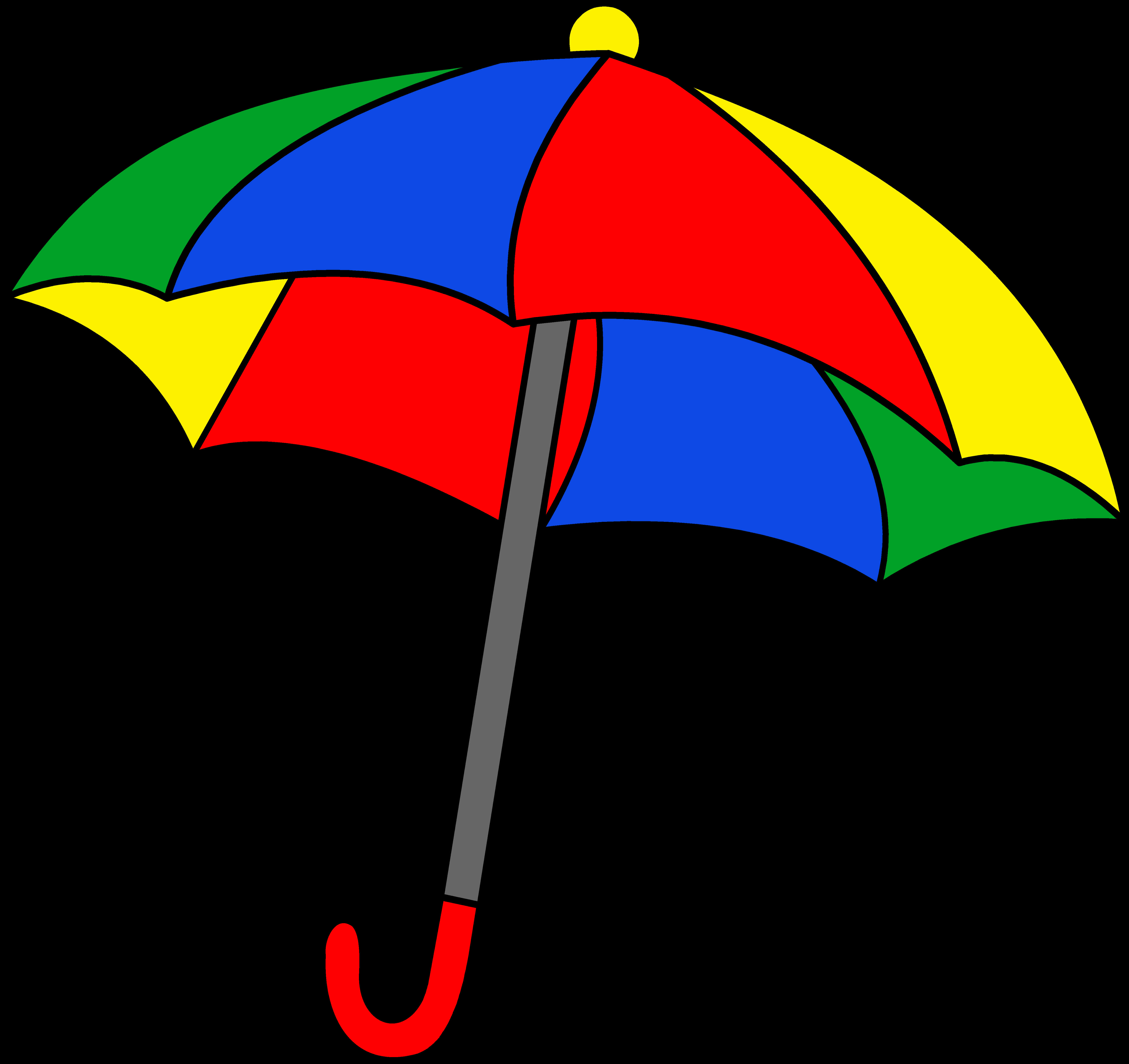 Colorful Cartoon Umbrella PNG