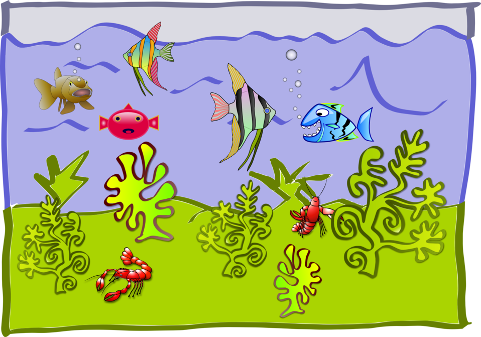 Colorful Cartoon Underwater Scene PNG