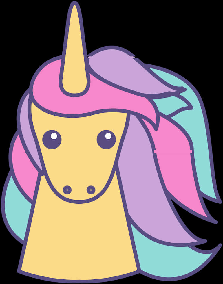 Colorful Cartoon Unicorn Graphic PNG