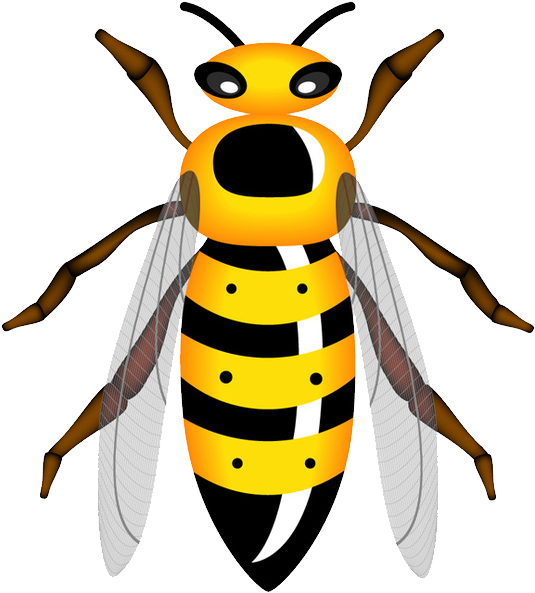 Colorful Cartoon Wasp PNG