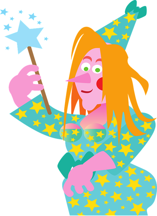 Colorful Cartoon Wizard PNG