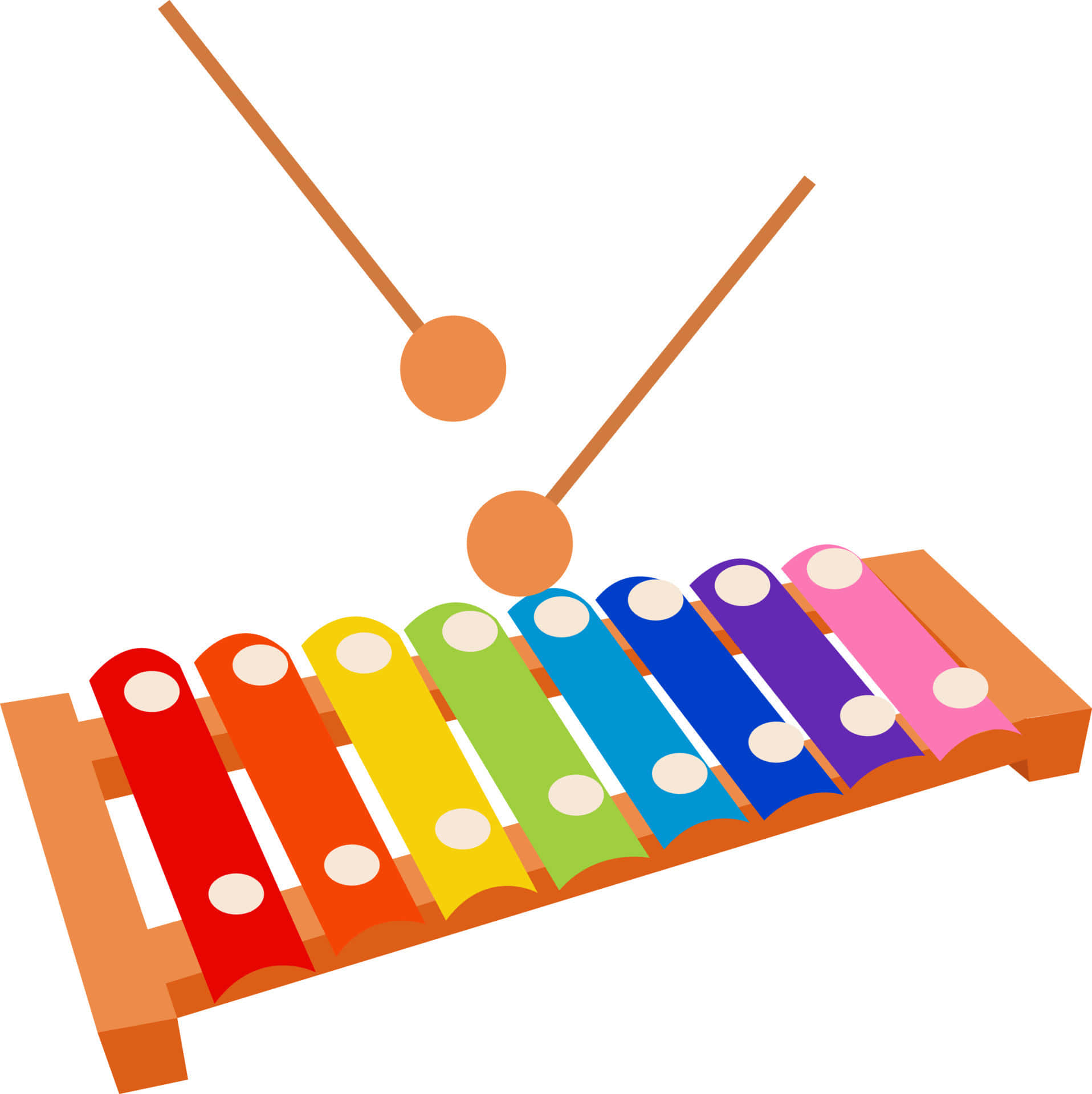 Colorful Cartoon Xylophone Wallpaper