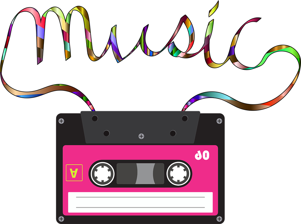 Colorful Cassette Tape Art PNG