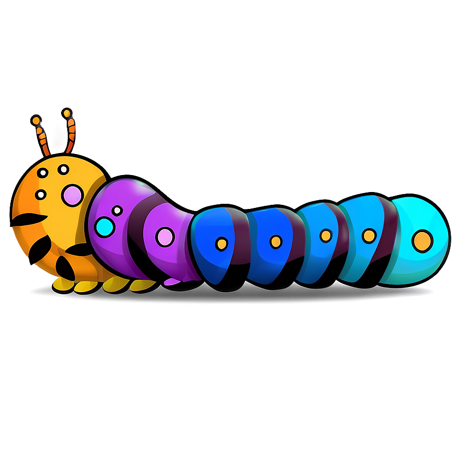 Download Colorful Caterpillar Illustration Png 24 | Wallpapers.com