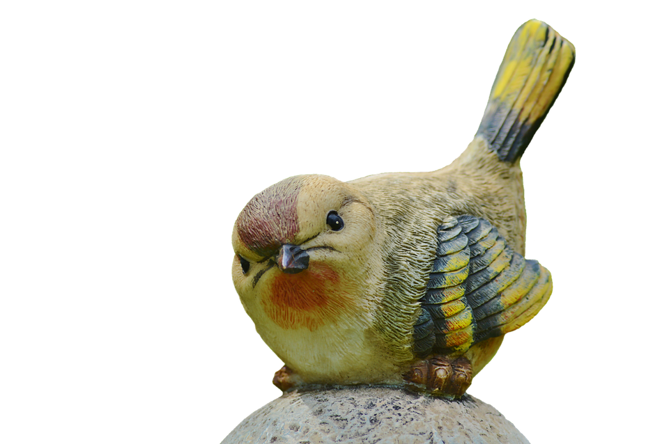 Colorful Ceramic Bird Figurine PNG