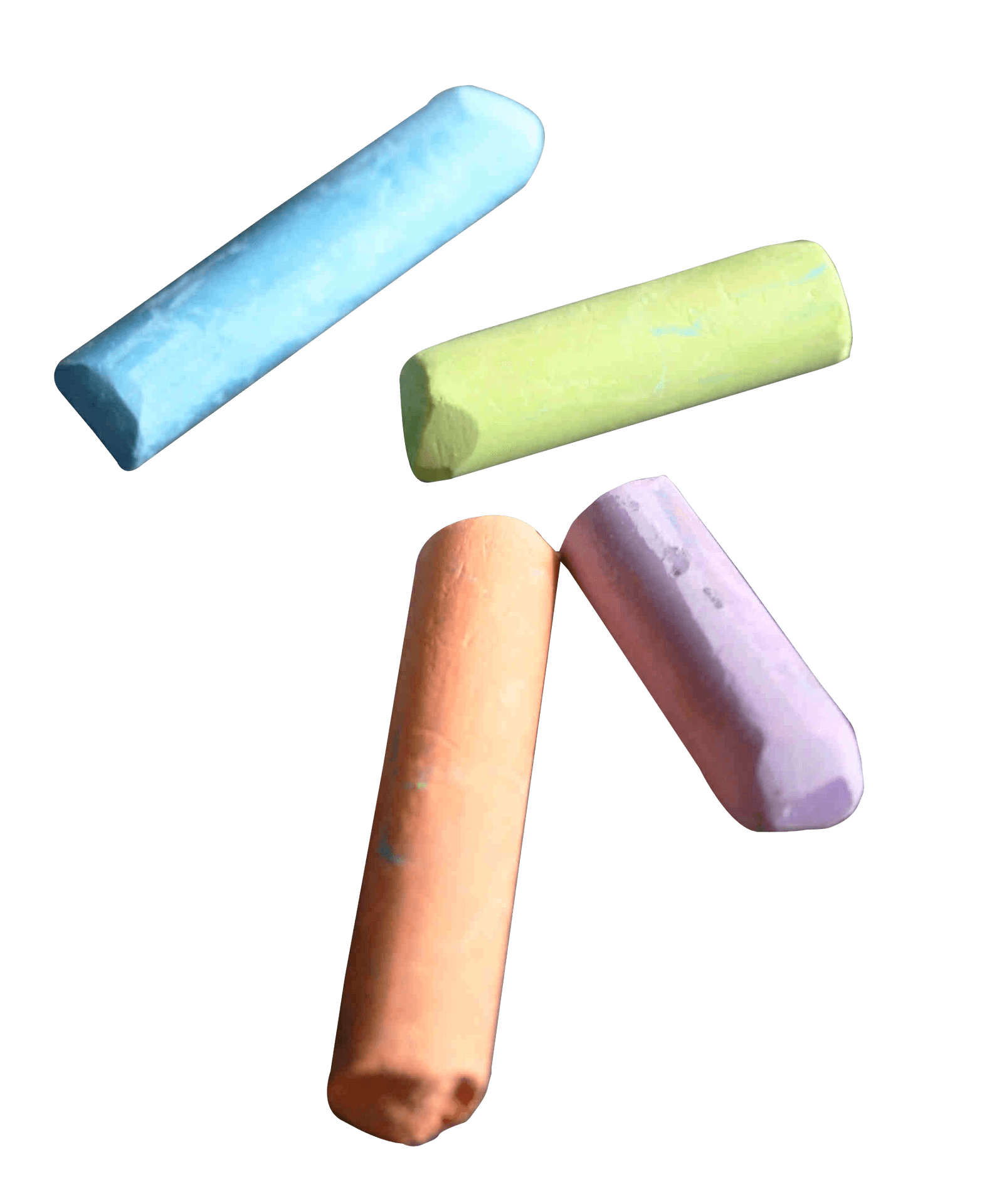 Colorful Chalk Pieces PNG