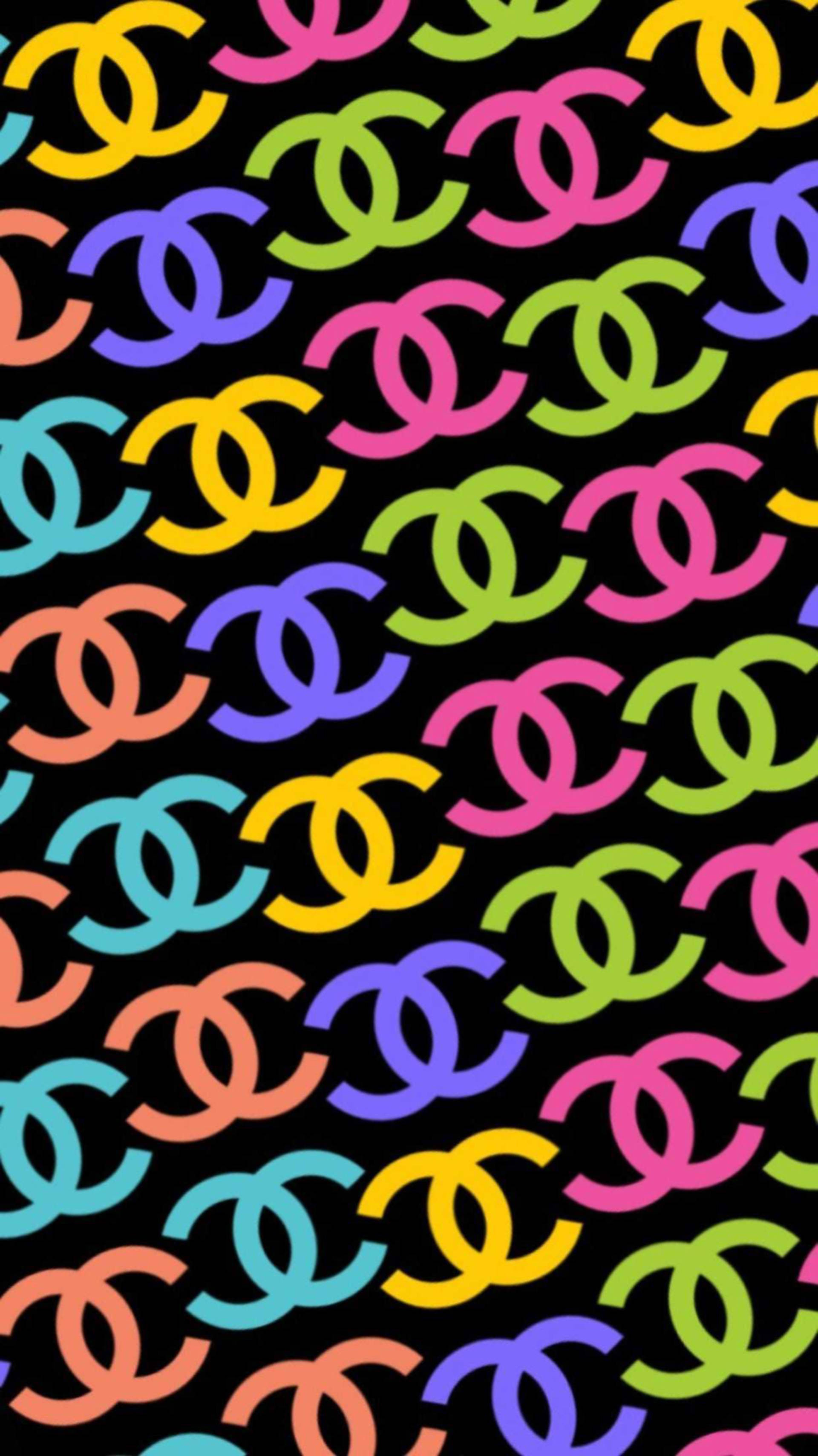 Colorful Chanel Logo Wallpaper