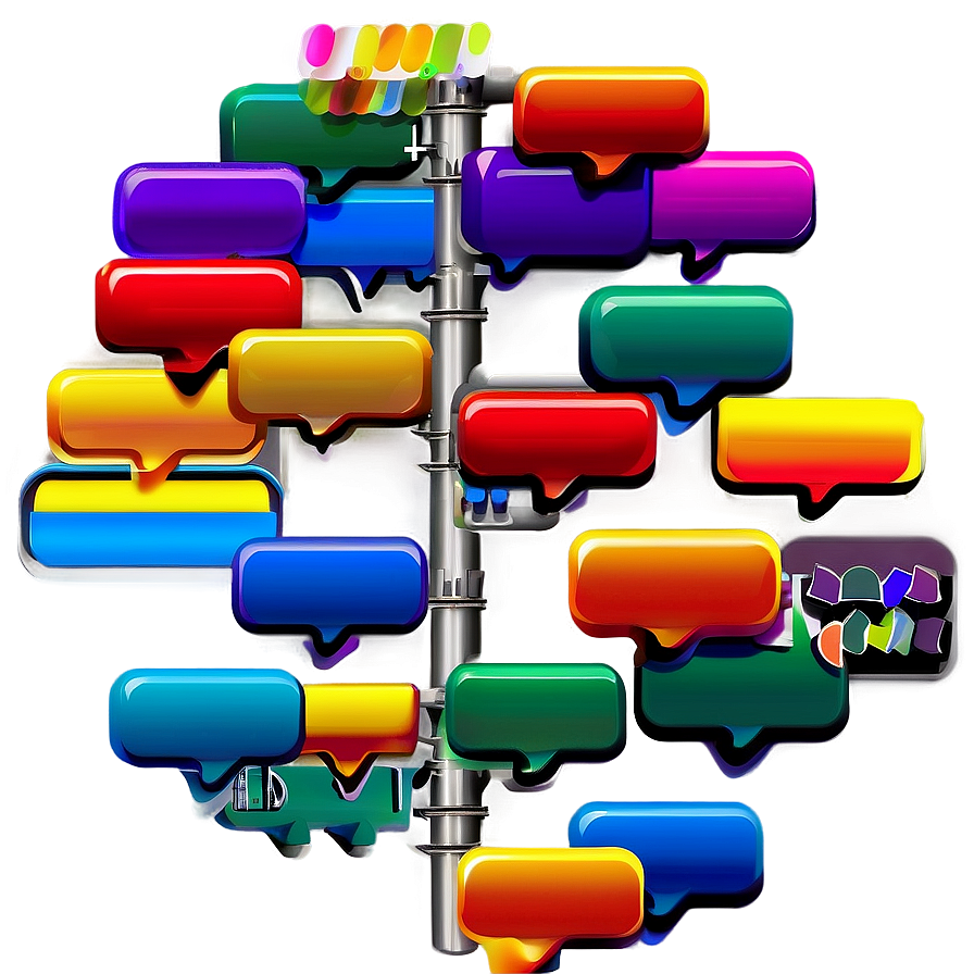 Colorful Chat Box Background Png Pht PNG