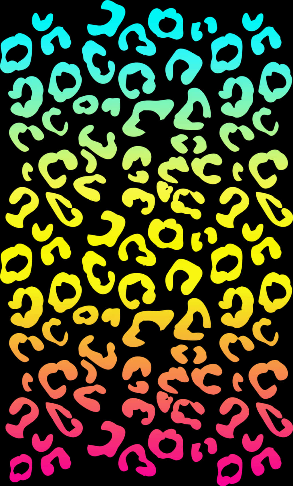 Colorful Cheetah Print Pattern PNG