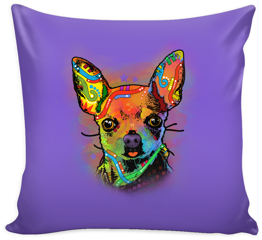 Colorful Chihuahua Cushion Art PNG