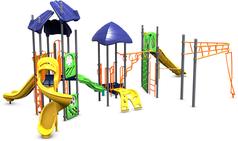 Colorful Childrens Playground Equipment PNG