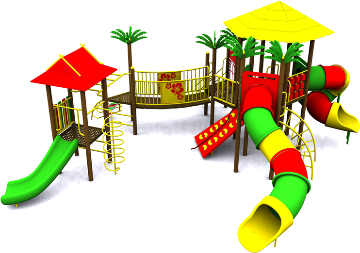 Colorful Childrens Playground Equipment PNG