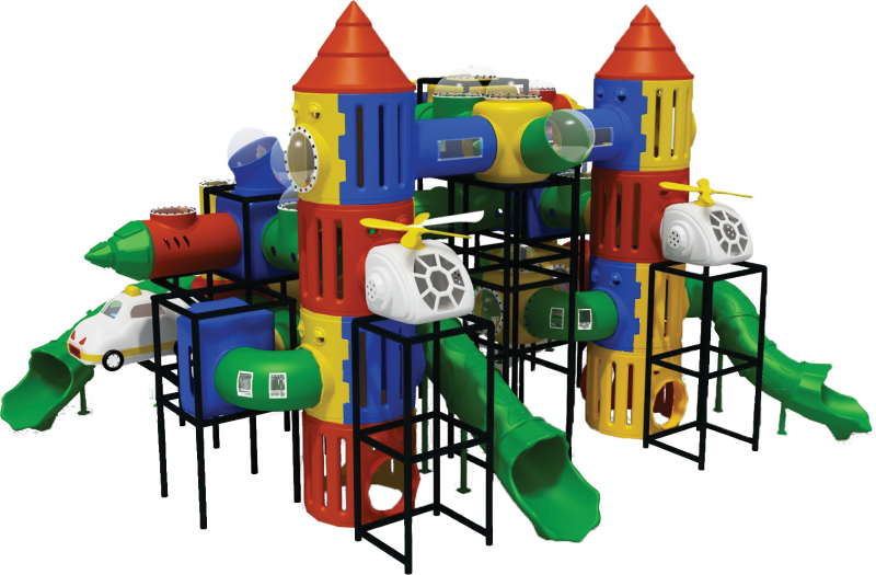 Colorful Childrens Playground Equipment PNG