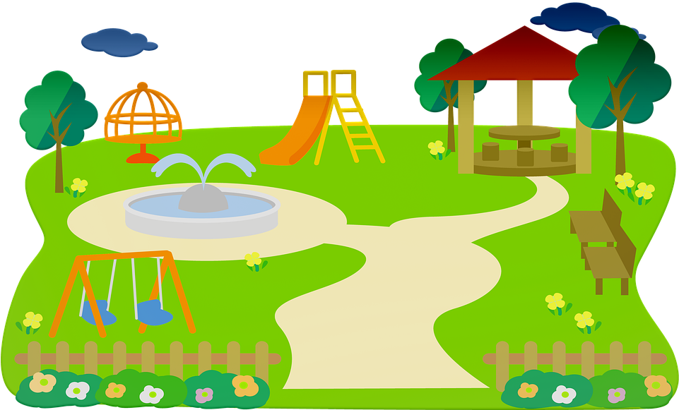 Colorful Childrens Playground Illustration PNG
