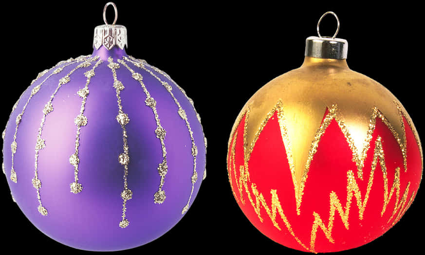 Colorful Christmas Baubles Decoration PNG