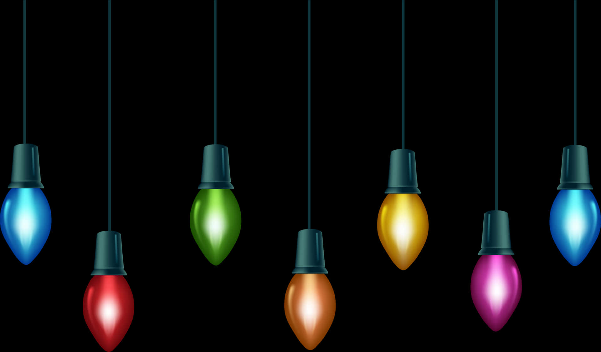 Colorful_ Christmas_ Light_ Bulbs PNG