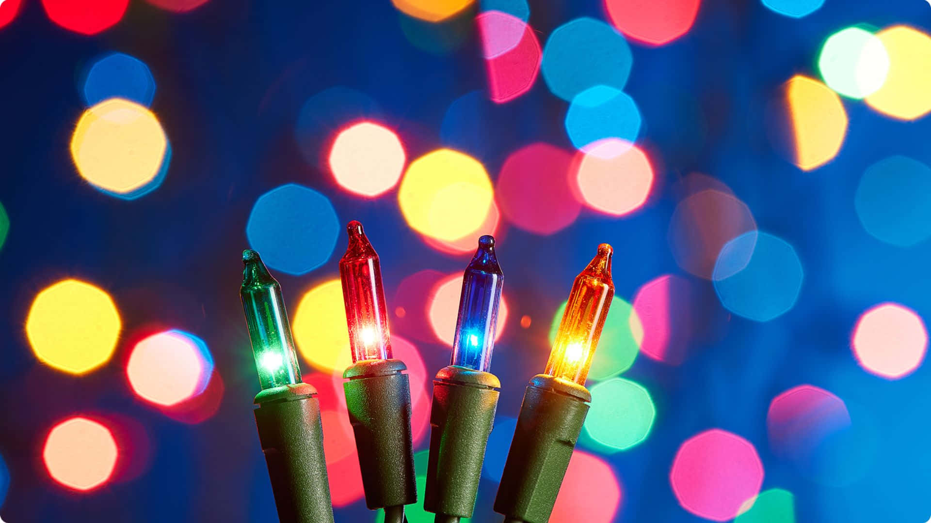 Colorful Christmas Lights Closeup Wallpaper