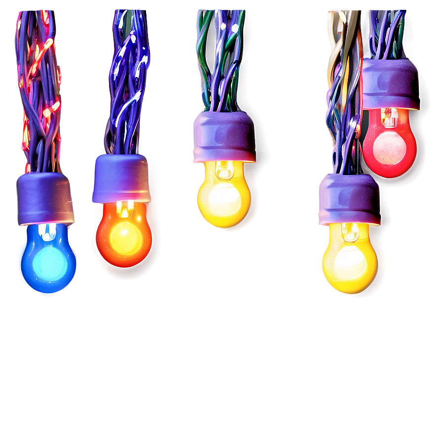 Colorful Christmas Lights Png Ces72 PNG