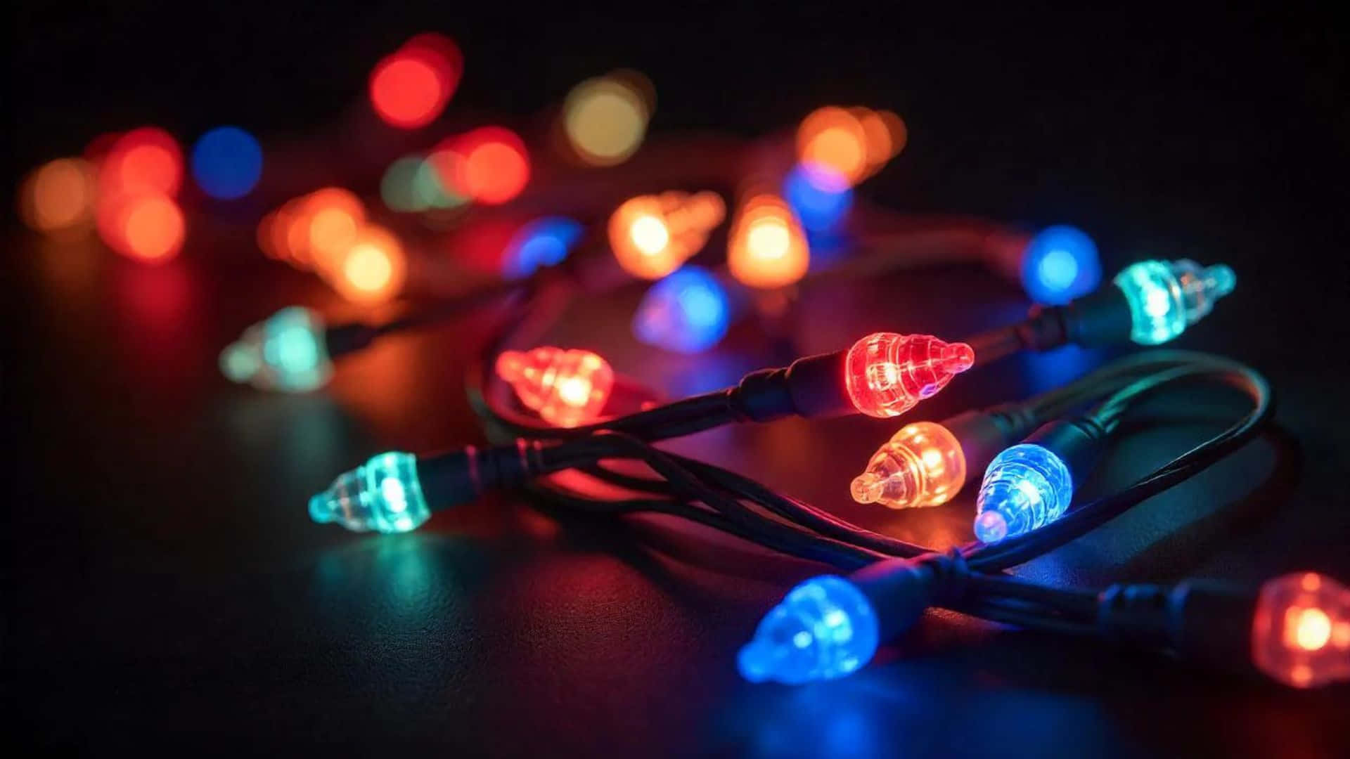 Colorful Christmas Lights Wallpaper