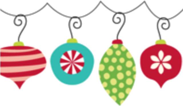 Colorful Christmas Ornaments Vector PNG