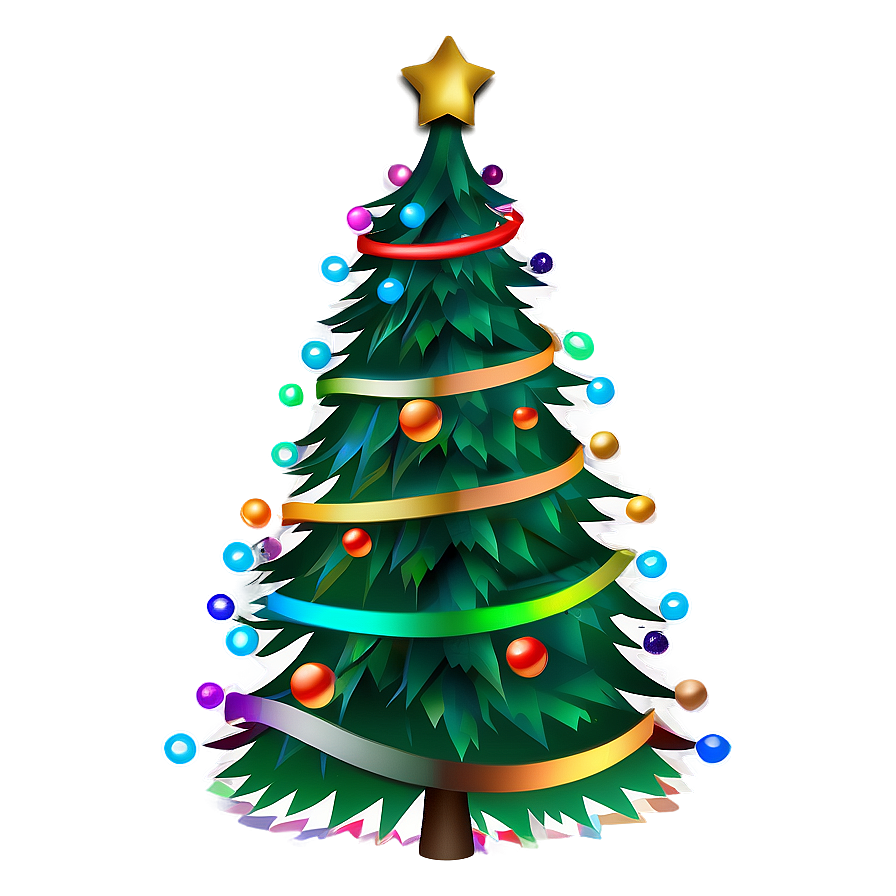 Colorful Christmas Tree Transparent Png 05262024 PNG