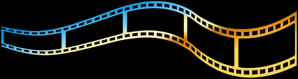 Colorful Cinema Film Strip Vector PNG