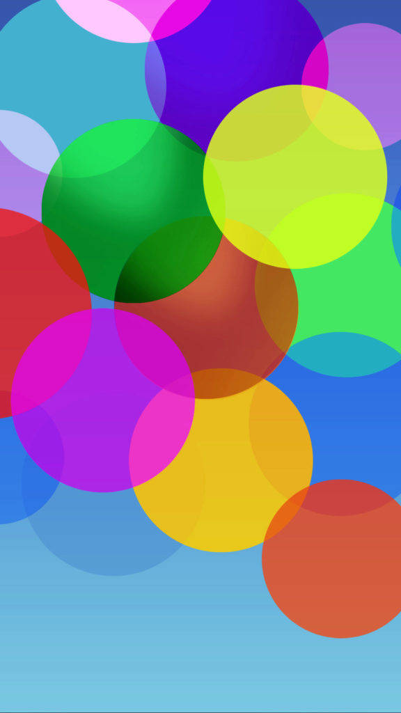 Farverige cirkler iPhone X dynamisk tapet. Wallpaper