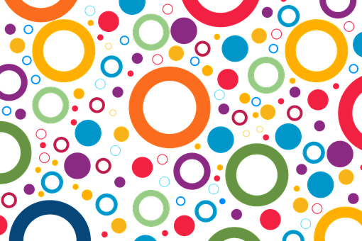 Colorful Circles Pattern Wallpaper PNG