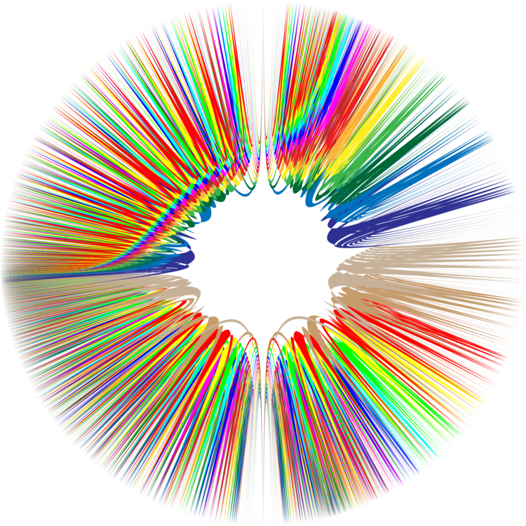 Colorful Circular Spectrum Art PNG