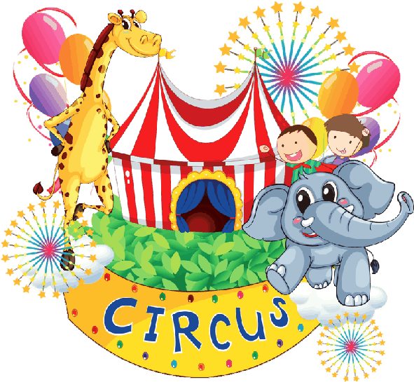 Colorful Circus Celebration PNG
