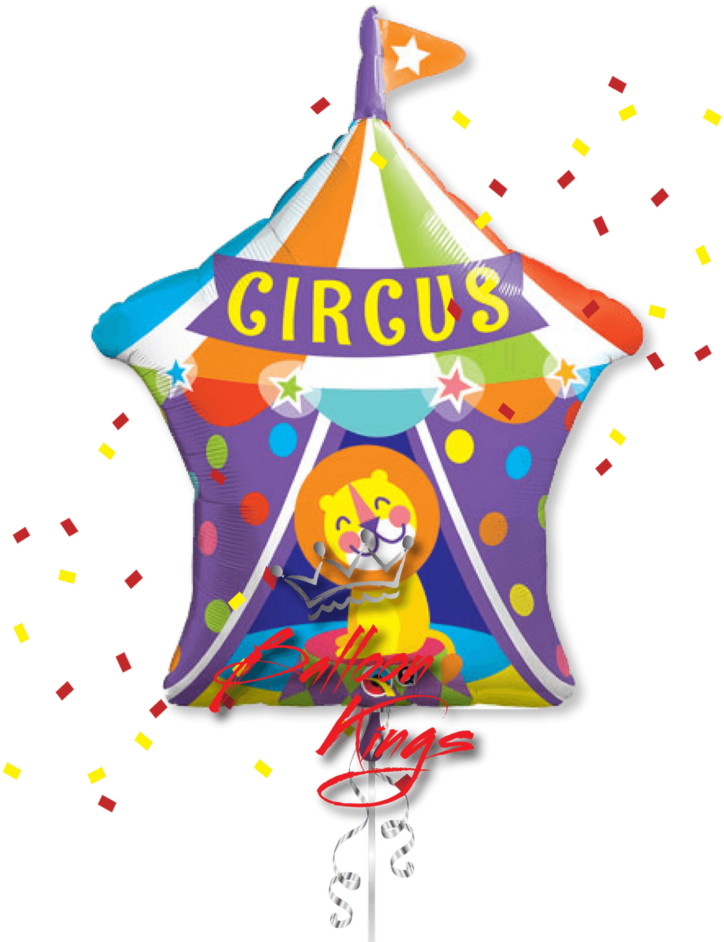 Colorful Circus Tent Balloon PNG