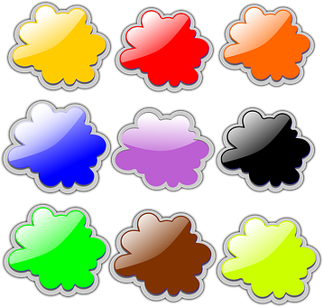 Colorful_ Cloud_ Icons_ Set PNG