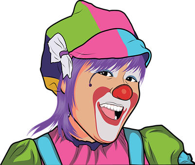 Colorful Clown Cartoon PNG
