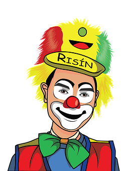 Colorful Clown Cartoon Illustration PNG