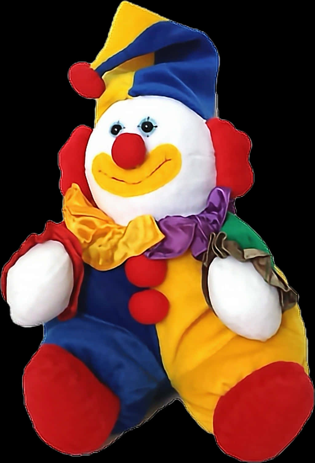 Colorful Clown Dollwith Red Nose.jpg PNG