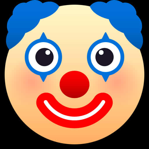 Colorful Clown Emoji Graphic PNG