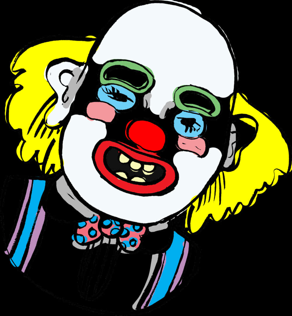Colorful Clown Illustration PNG