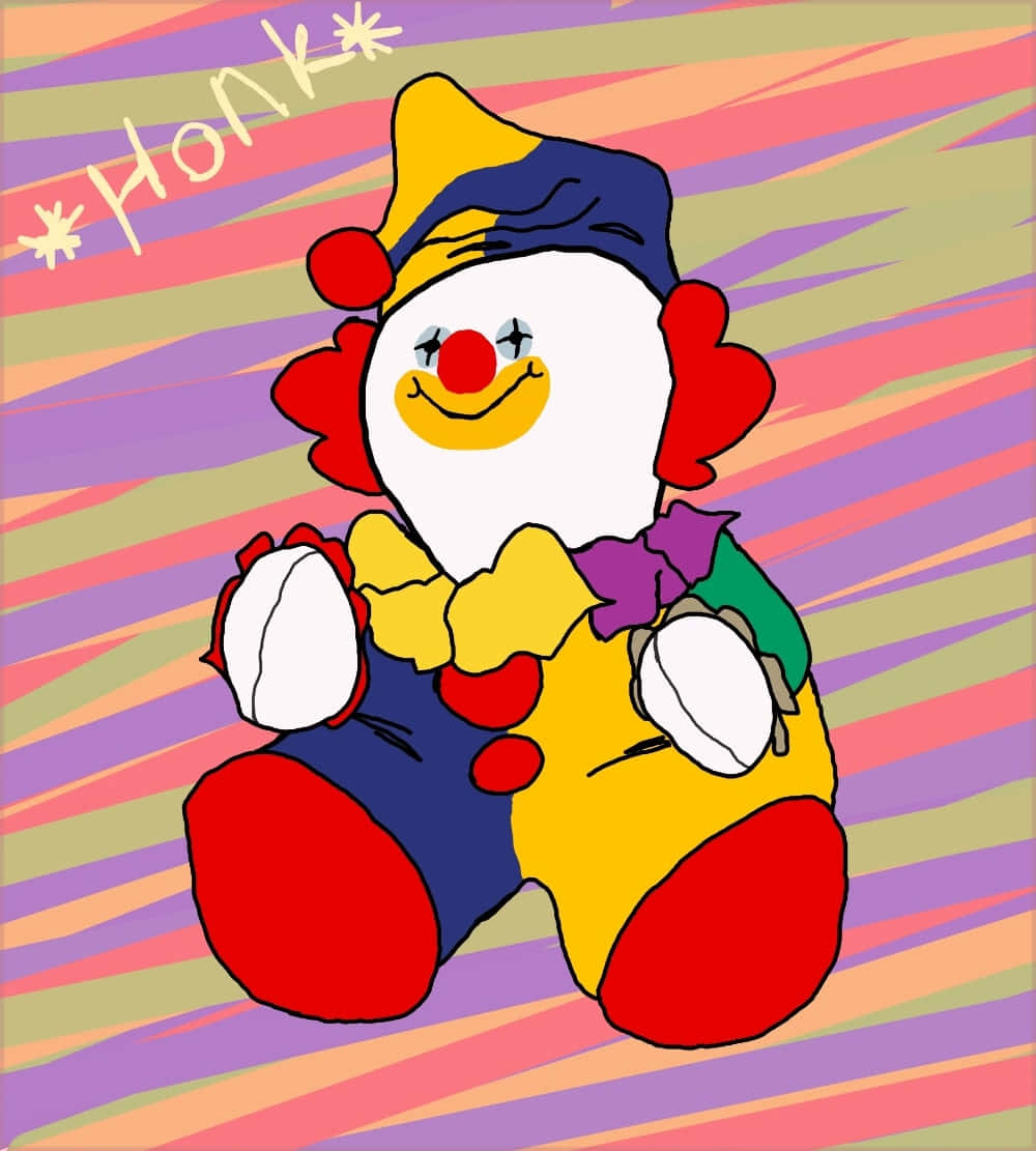 Colorful_ Clown_ Illustration_ Honk Wallpaper