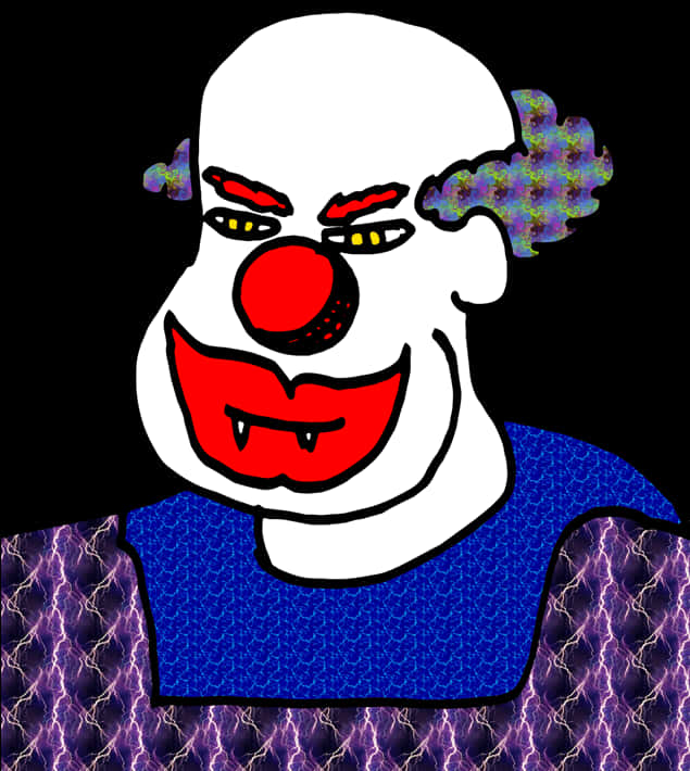 Colorful Clown Illustration PNG