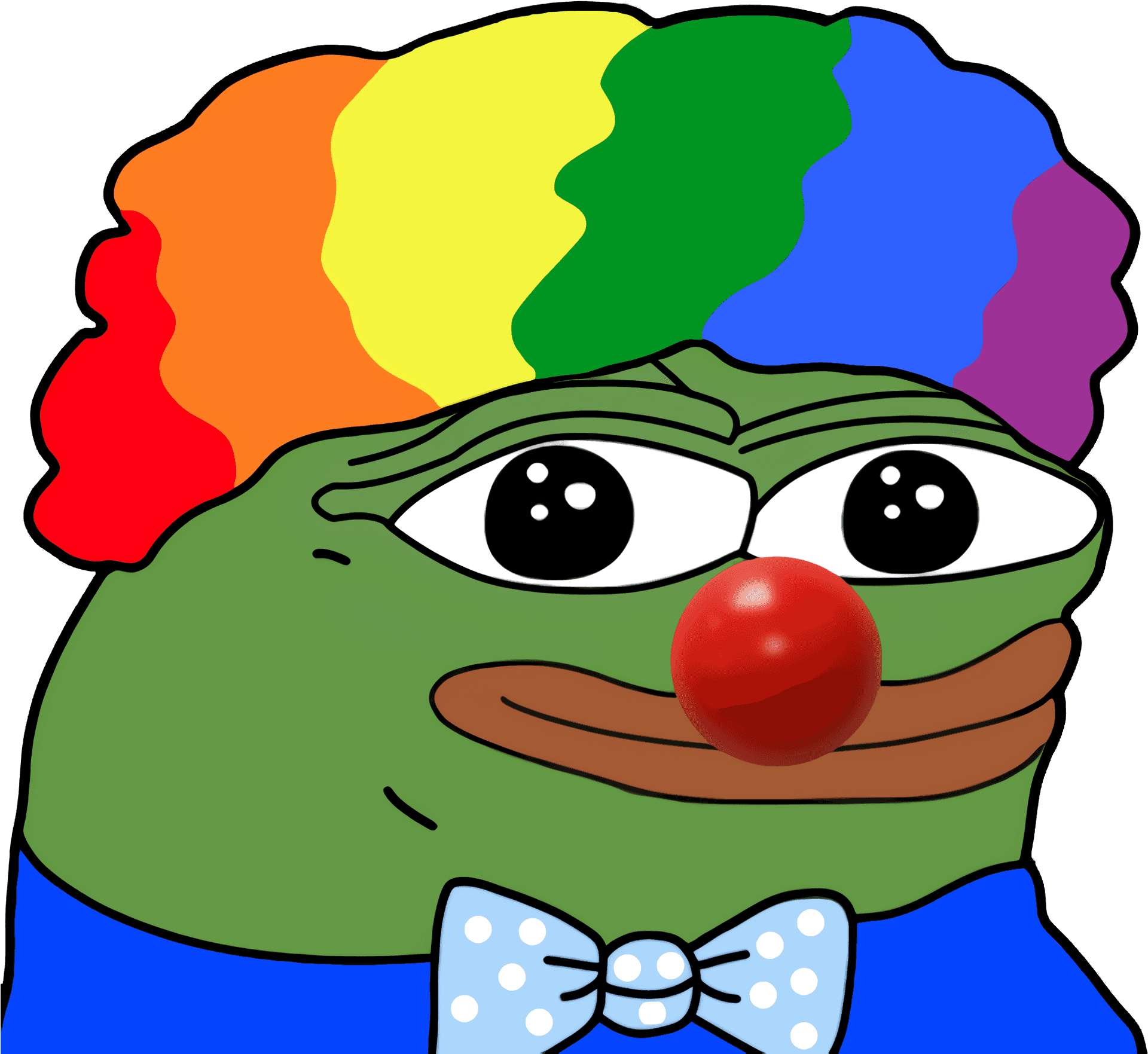 Colorful Clown Pepe The Frog PNG
