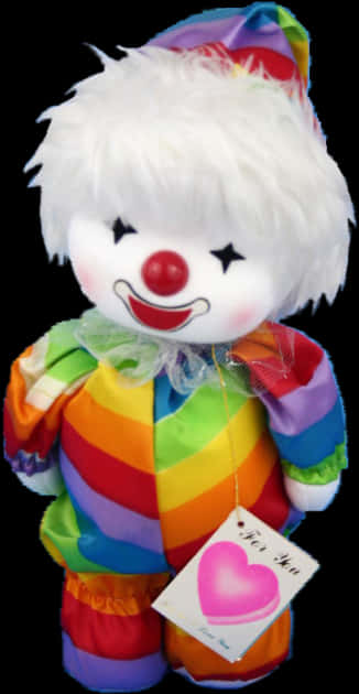 Colorful Clown Plush Toy PNG