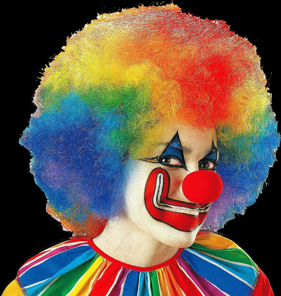 Colorful Clown Portrait PNG
