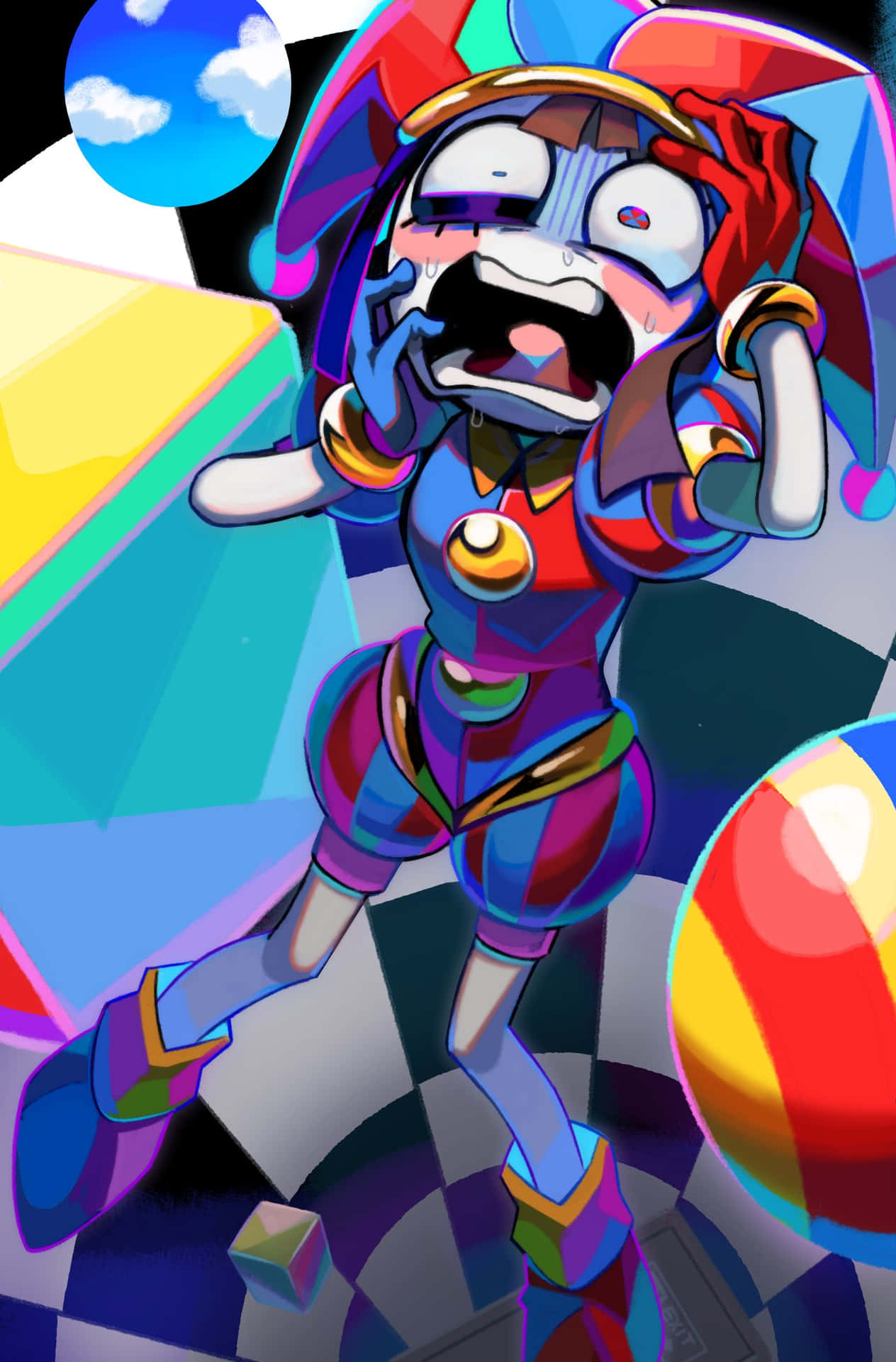 Colorful_ Clown_ Surprise Wallpaper