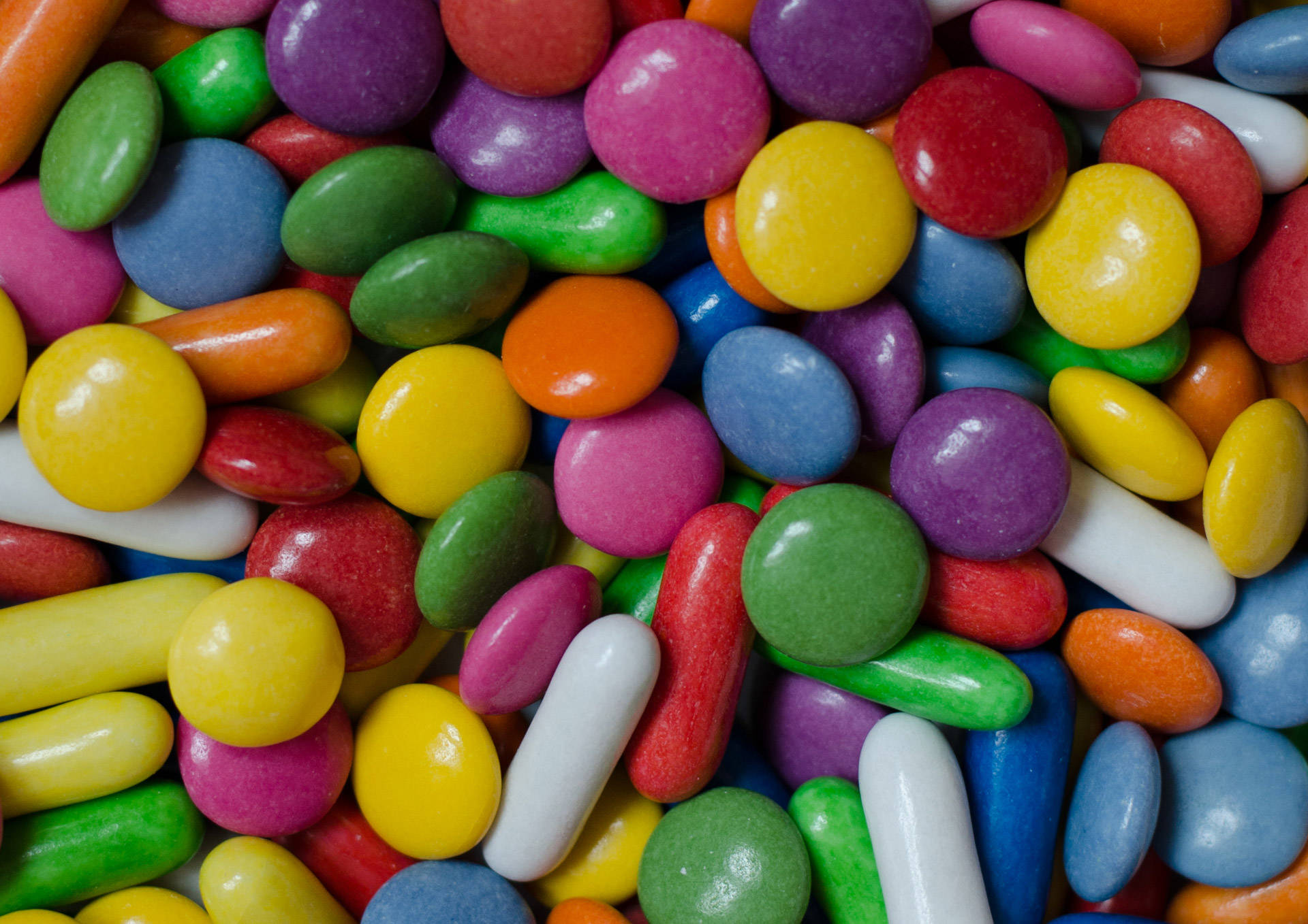 Colorful Coated Candies Wallpaper