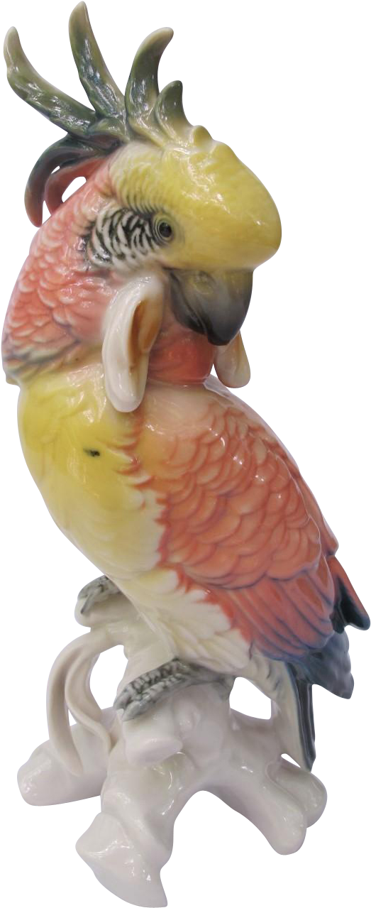 Colorful Cockatoo Figurine PNG