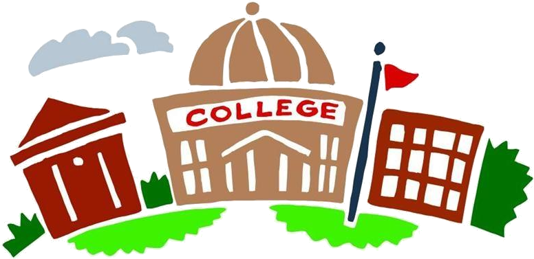 Colorful College Campus Illustration PNG