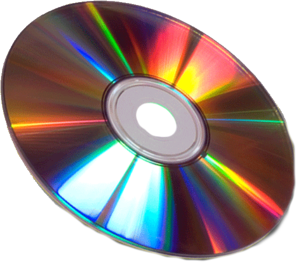 Colorful Compact Disc Reflection PNG