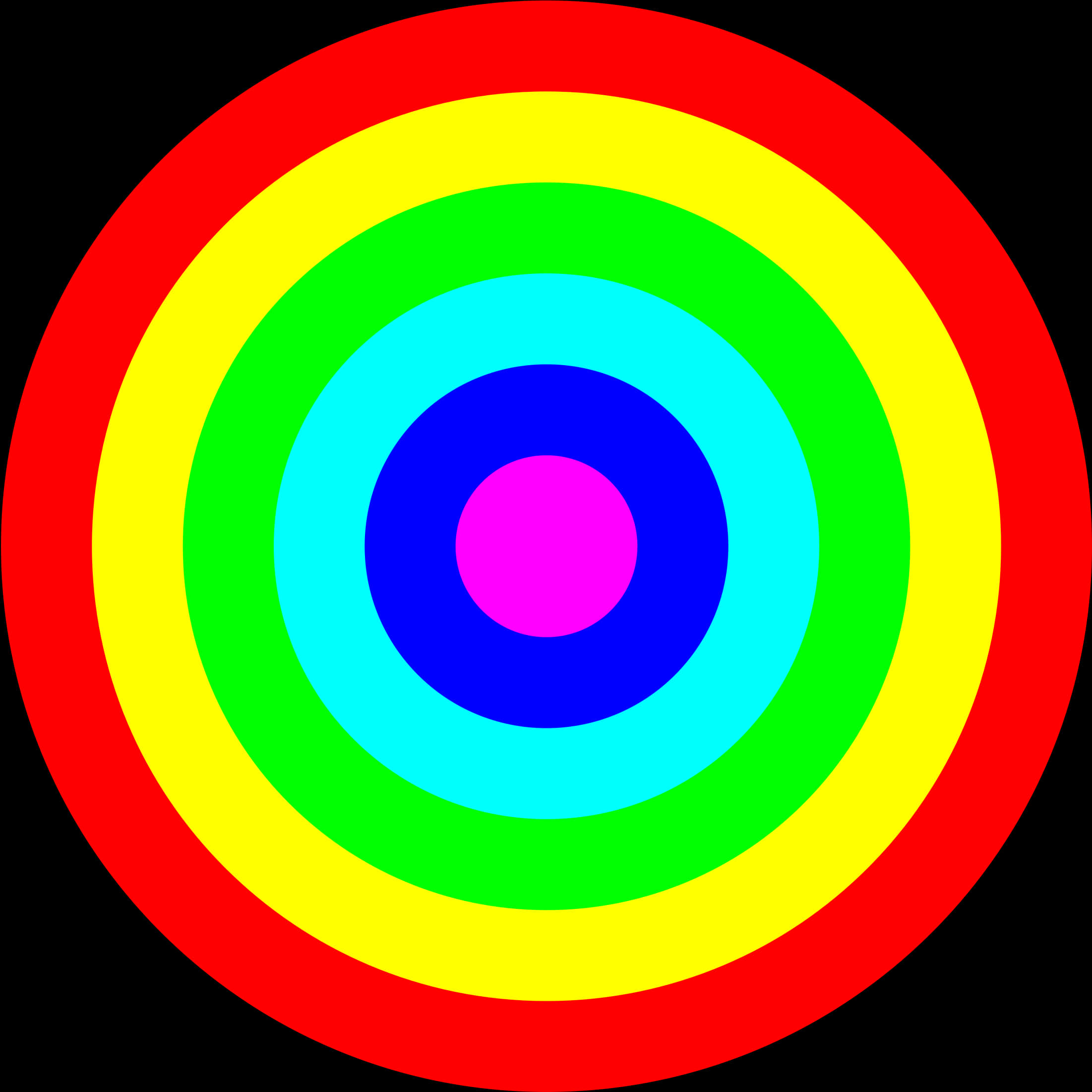 Colorful Concentric Circles Target PNG